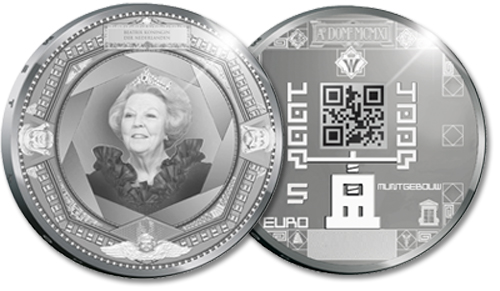 Монета с QR-кодом