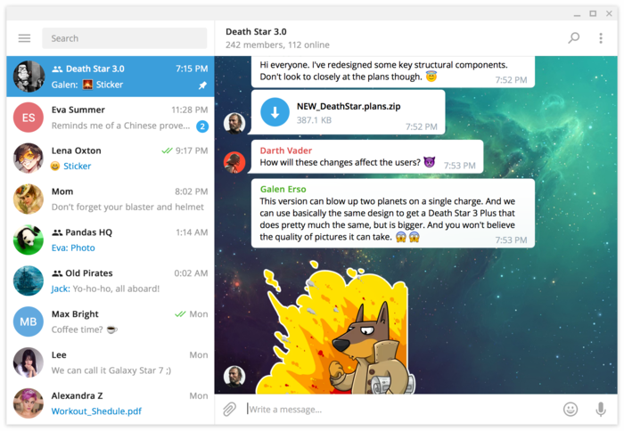  - Telegram 2.0.    Telegram Desktop 2.0  Linux, Windows  macOS