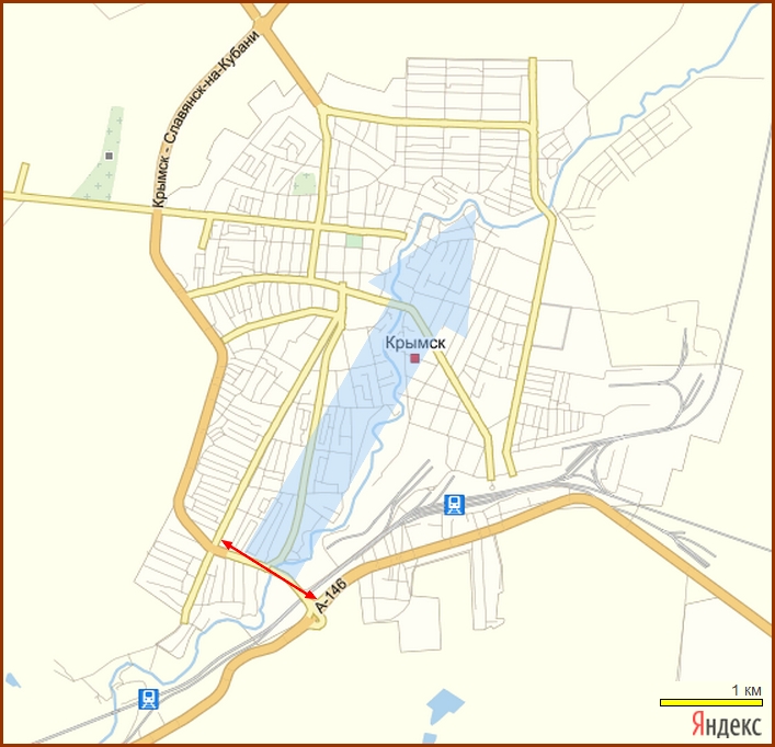 Как затопило крымск карта