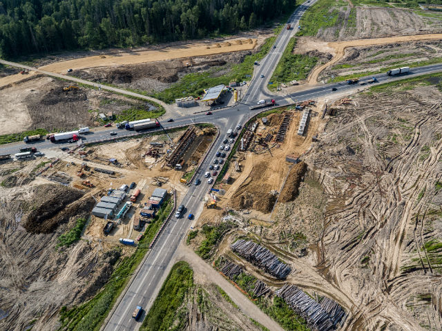 Перекресток пятницкое шоссе. Росавтодор ЦКАД.