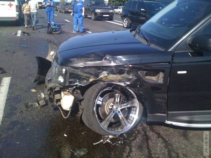 Range Rover байкер авария