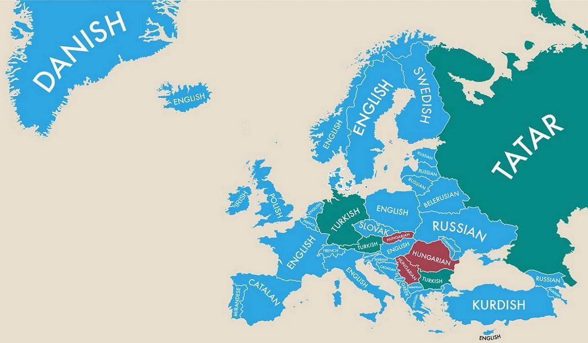 Страны европы карта на английском