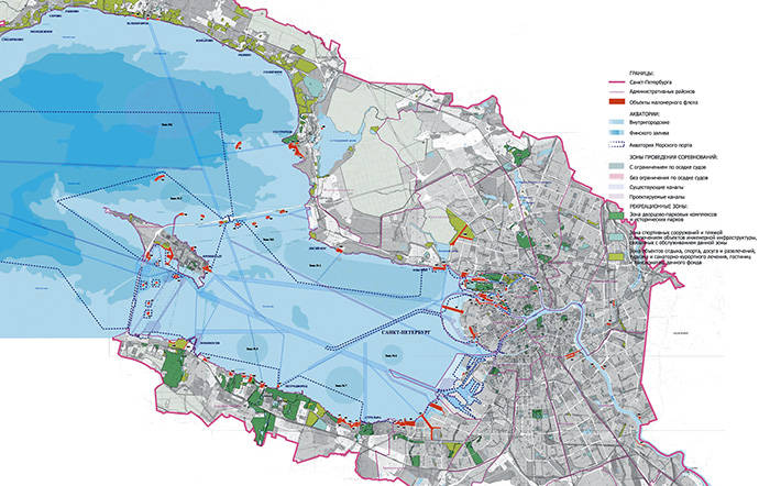 Водная карта санкт петербурга