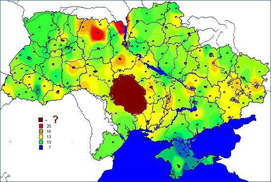 Радиационная карта украины