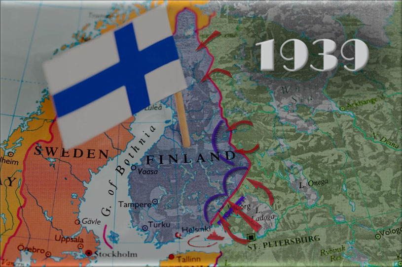 Карта финляндии до 1939 года и после 1945