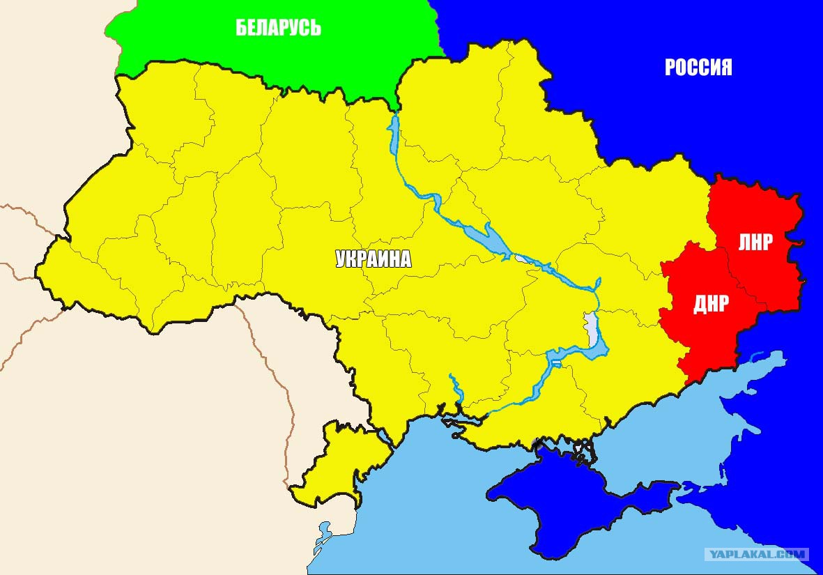 Карта украины с крымом и без