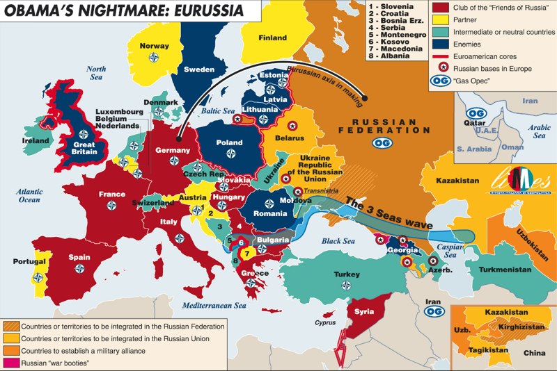 Карта союзников россии