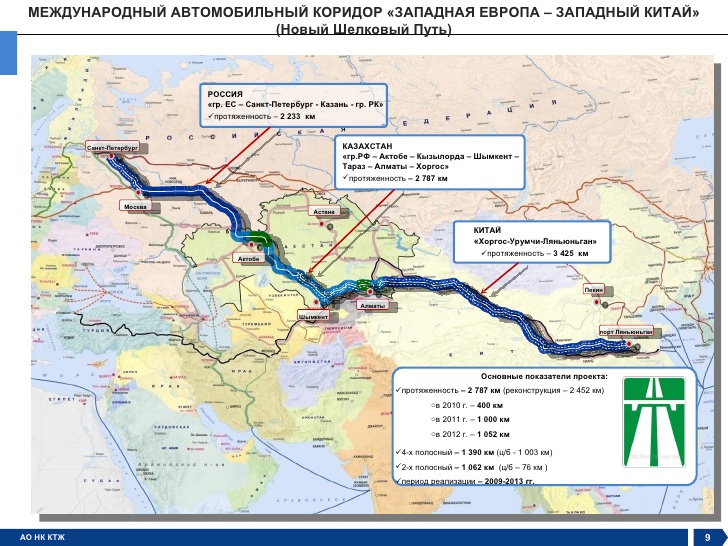 Европа западный китай дорога схема в самарской области