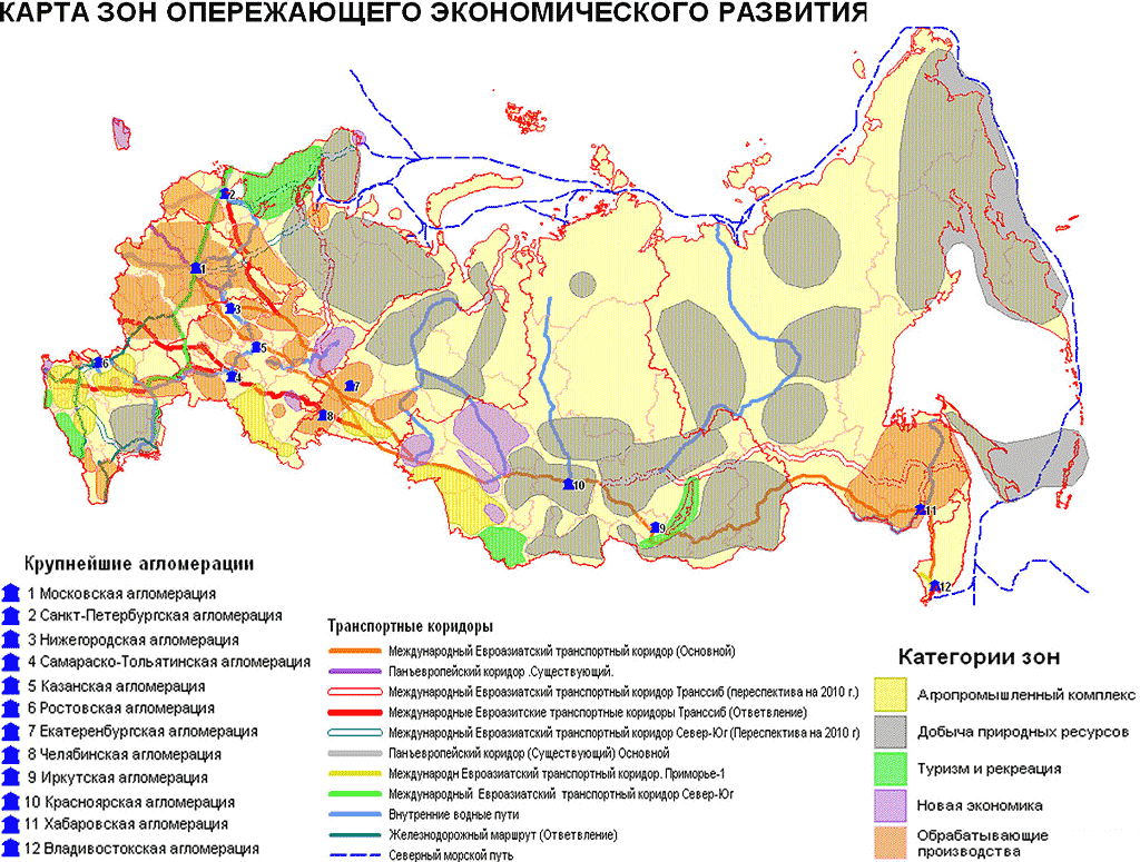 Хозяйственная карта россии