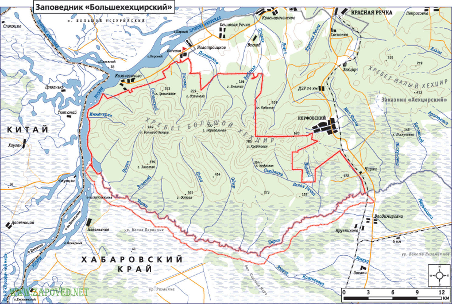 Карта реки обор хабаровский край