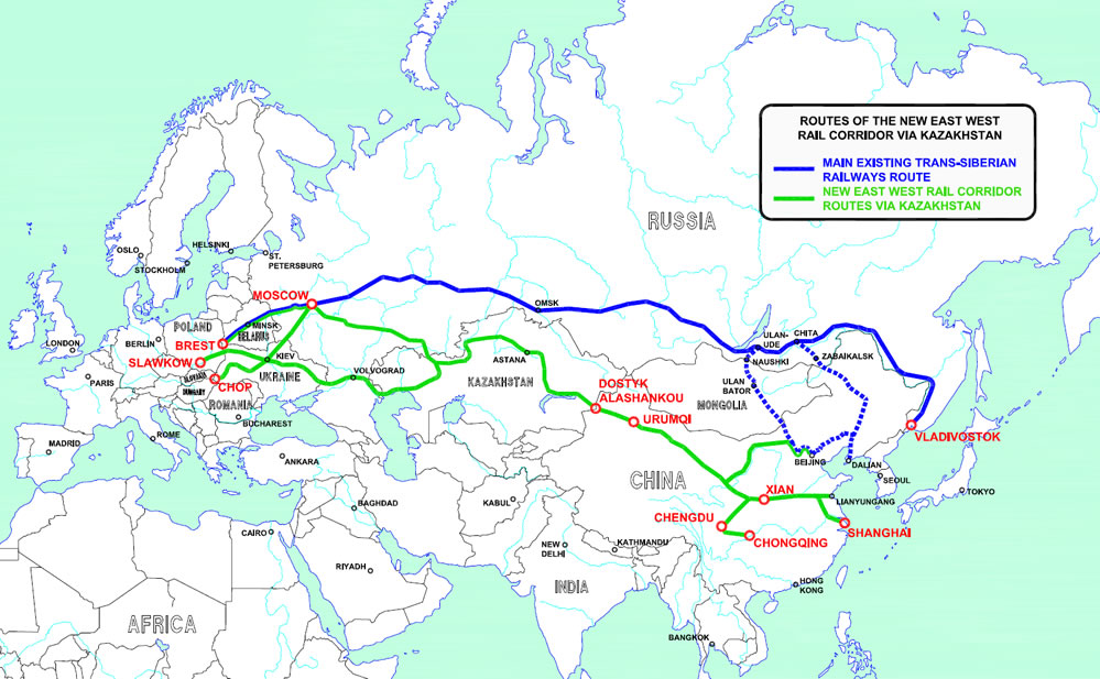 Карта с китая до россии