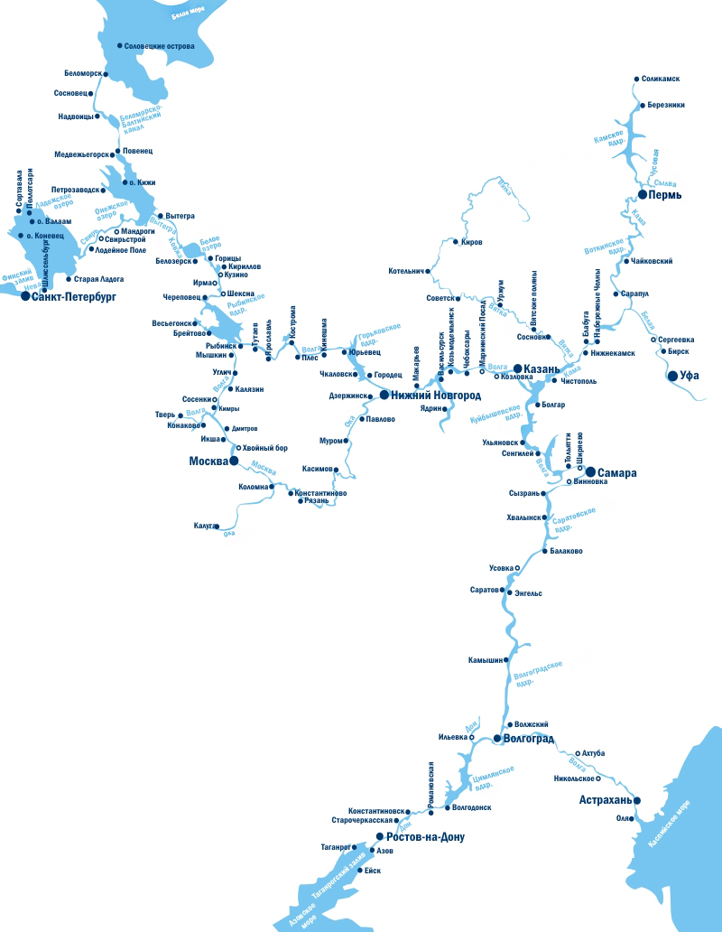 Схема речных маршрутов москвы