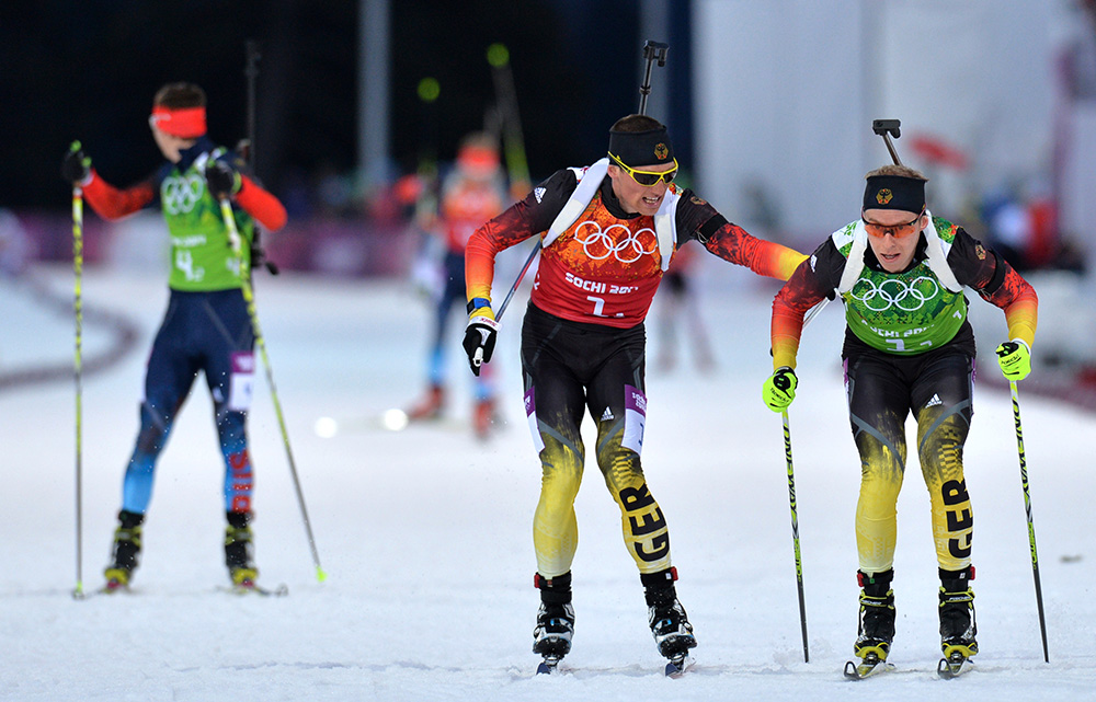 Зимние олимпийские игры 2014 биатлон мужчины эстафета. Biathlon men.