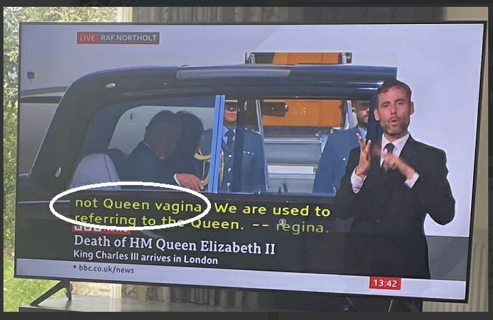 BBC в репортаже о смерти Елизаветы II в субтитрах случайно написали 