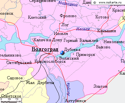 Волгоград дубовка карта