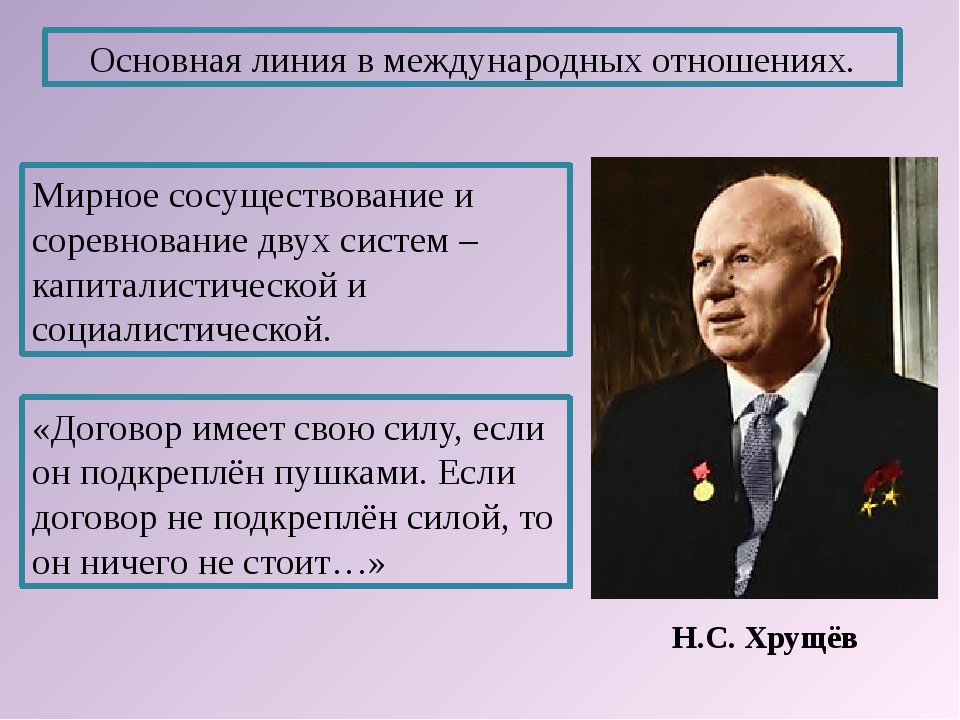 Выдвинуть концепцию. Мирное сосуществование Хрущев. Концепция мирного сосуществования. Политика мирного сосуществования СССР. Принцип мирного сосуществования в СССР.