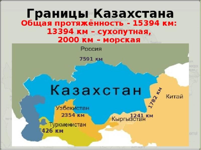 Российско казахстанская граница карта