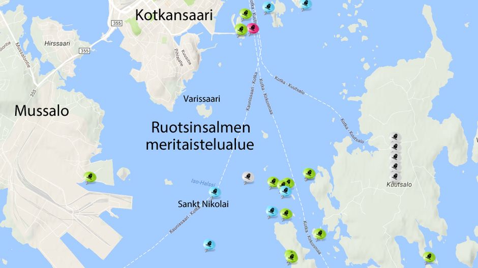 Карта затонувших кораблей финского залива